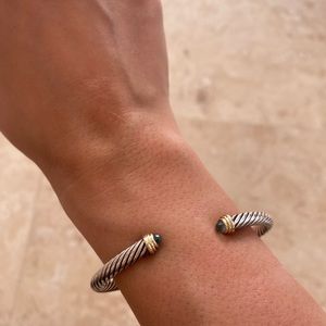 David Yurman Cable Classic Blue Topaz and 18k gold